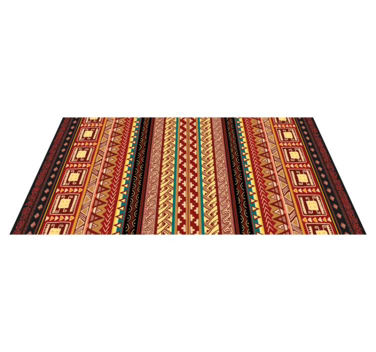 Bedroom vinyl rug with ethnic striped pattern - TenStickers