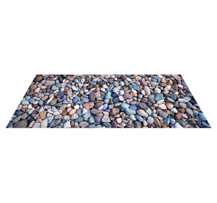 Pebble arrangement kitchen vinyl rug - TenStickers