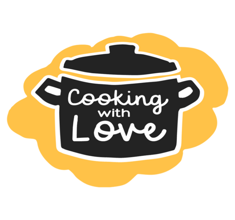 Cooking with love kitchen floor tiles - TenStickers