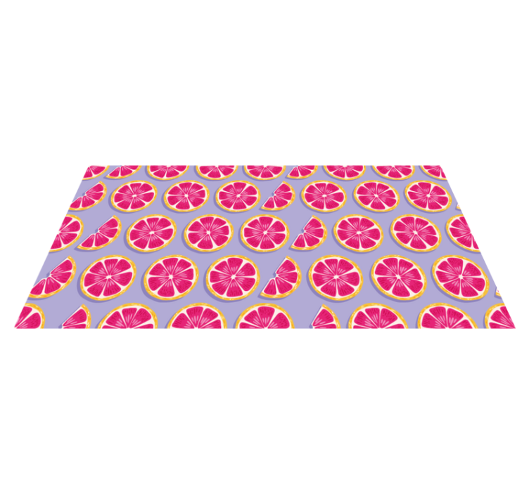 Citrus slice concept kitchen vinyl rug - TenStickers