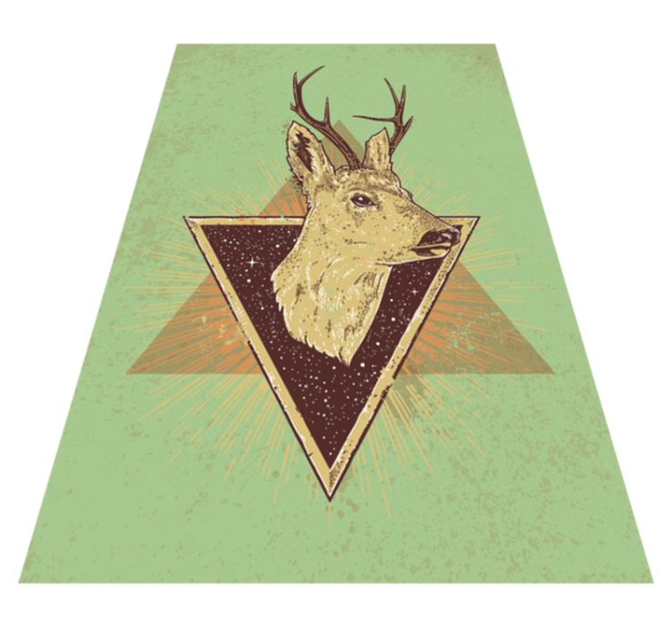 Triangle Stag animal vinyl runner rug - TenStickers