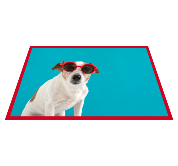 Sun glasses dog animal rug - TenStickers