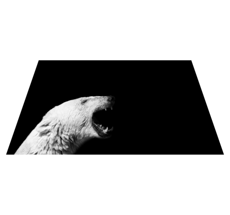 Polar bear profile animal vinyl rug - TenStickers