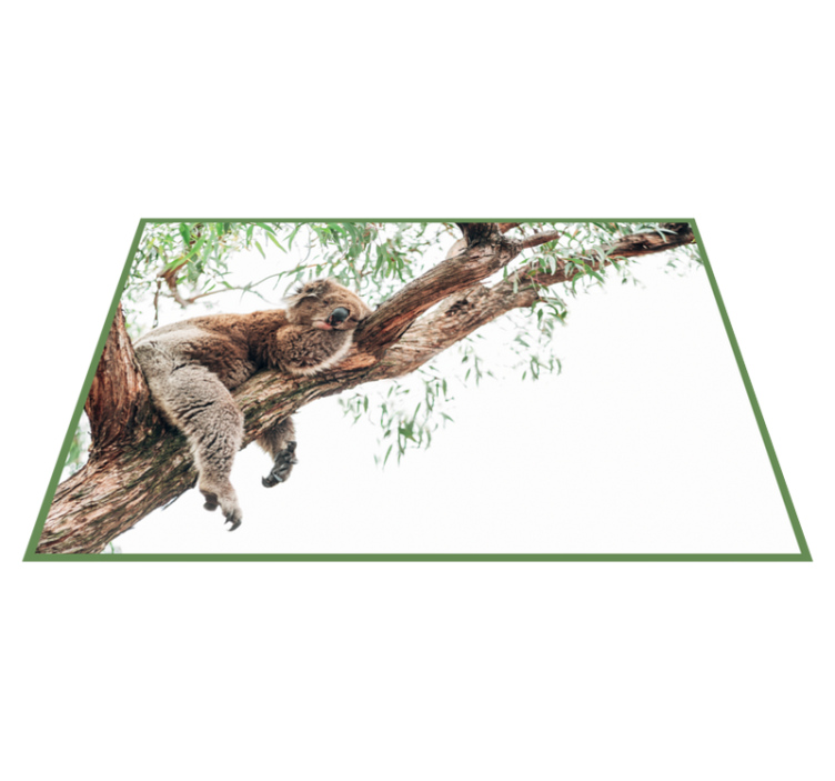 Koala tree scene animal vinyl rug - TenStickers