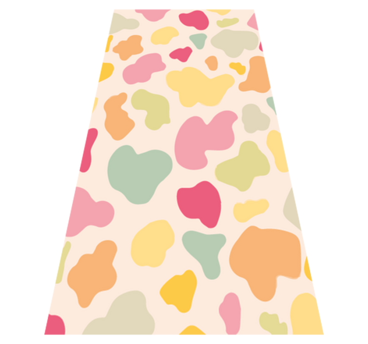 Rainbow cow Print animal print vinyl rug - TenStickers