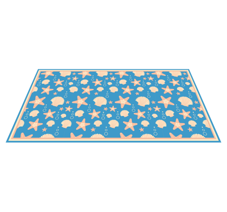 Fish star, Shells Under Sea bathroom flooring - TenStickers