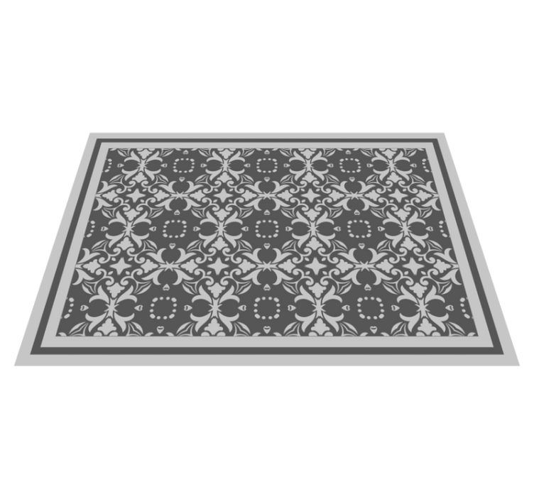 Victorian tile design kitchen vinyl rug - TenStickers