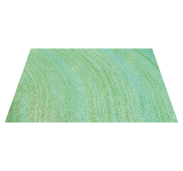 Swirling Green Shades textured vinyl rug - TenStickers