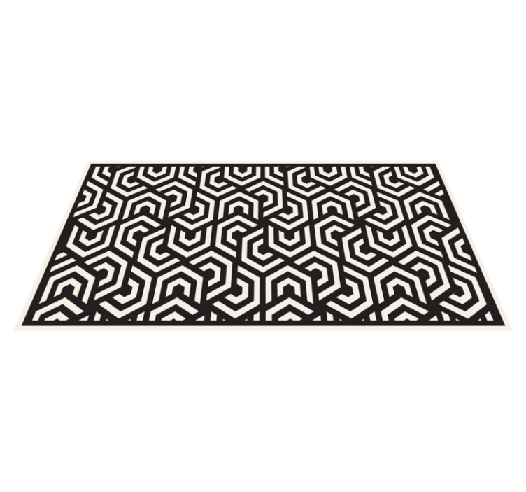 Vintage  hypnotic vinyl floor rug - TenStickers
