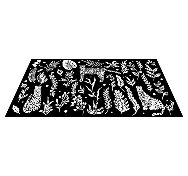 White leopard cool animal rug - TenStickers