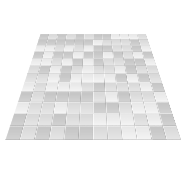 Sleek Grey Mosaic bathroom vinyl rug - TenStickers