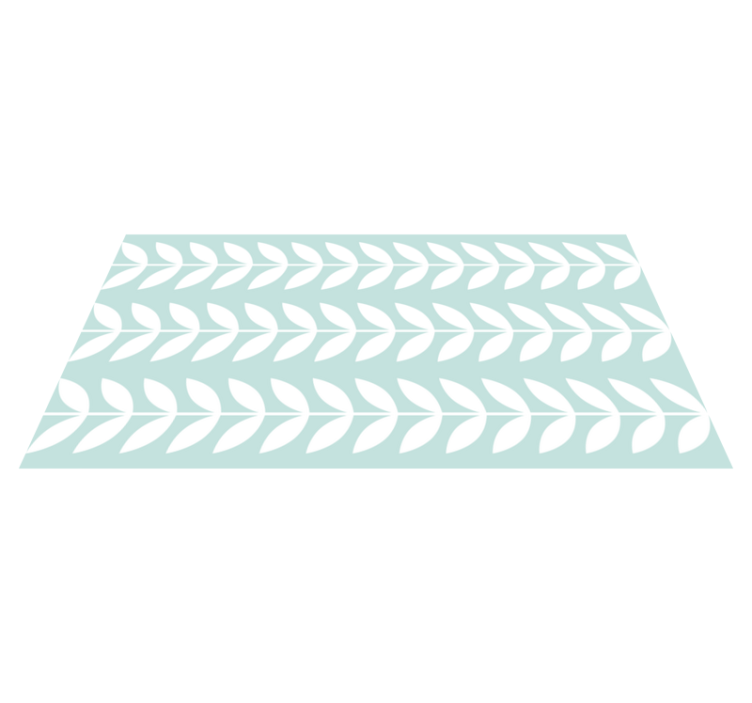 Leafy green pattern nature vinyl rug - TenStickers