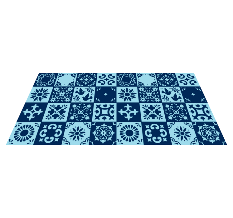 Blue shade mosaic kitchen kitchen floor tiles - TenStickers