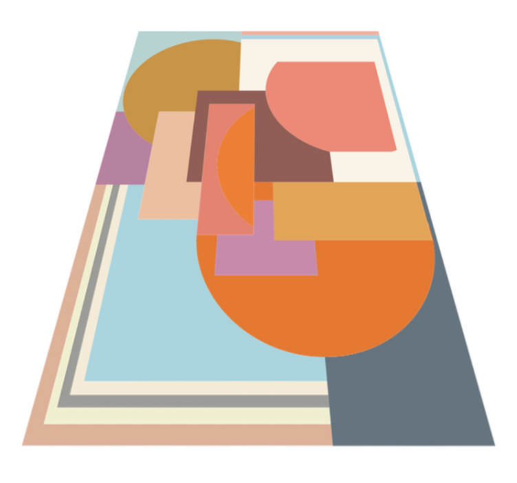 Striking Forms geometric vinyl rug - TenStickers