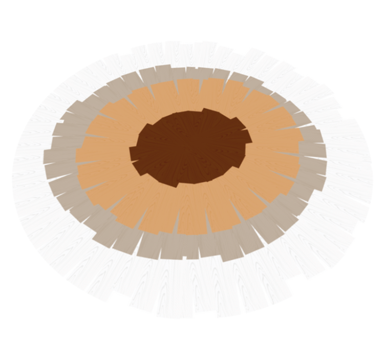 Circular trunk design wood vinyl rug - TenStickers