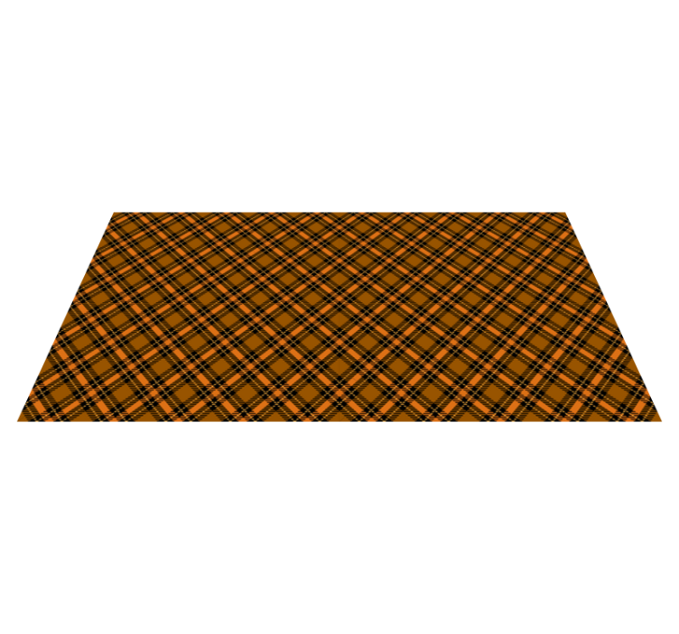 Black and Orange Tartan vintage rug - TenStickers