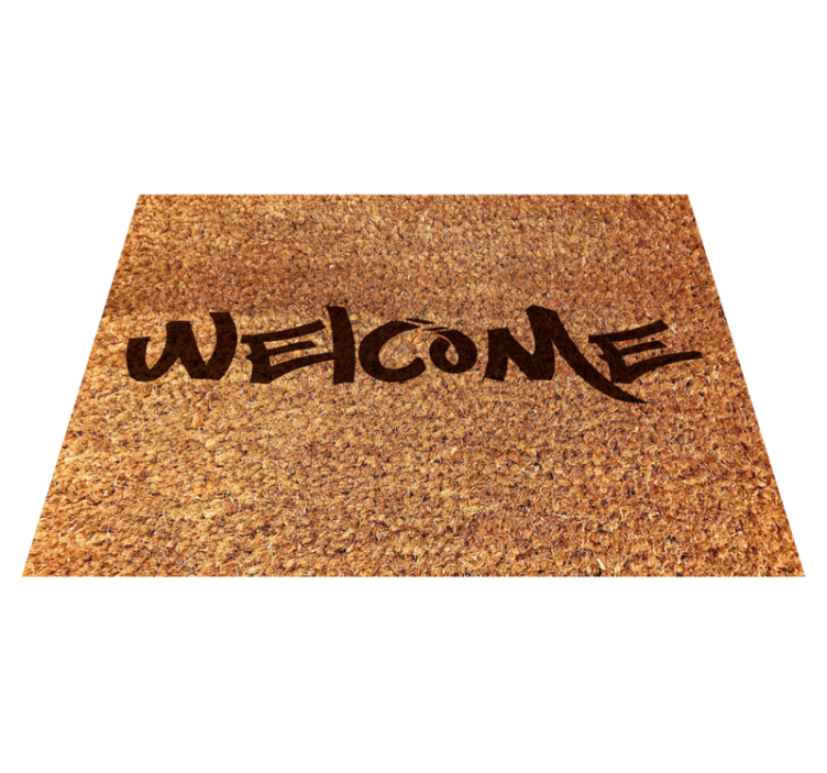 Welcome coir young style custom vinyl rug - TenStickers