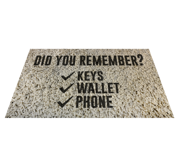 Check List Reminder hallway vinyl rug - TenStickers