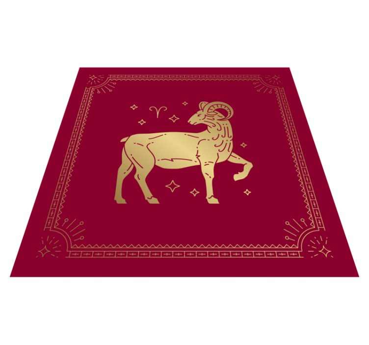 Aries Persian design animal print vinyl rug - TenStickers