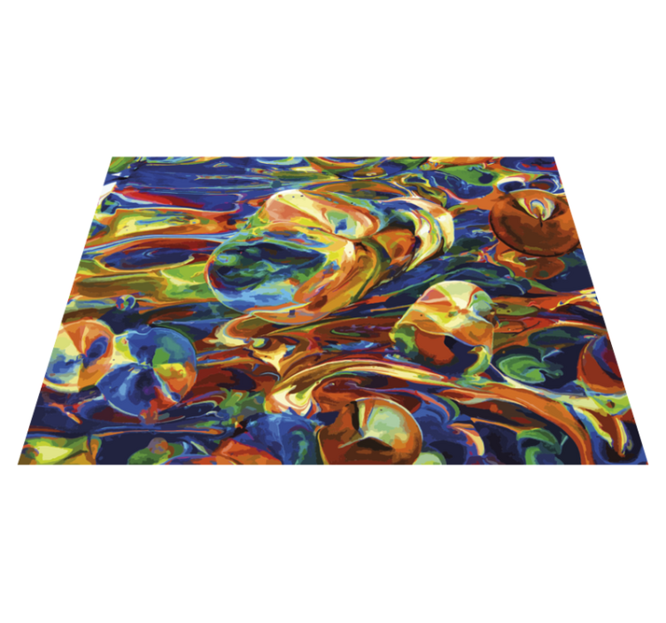 Colorful swirl effects vinyl rug - TenStickers