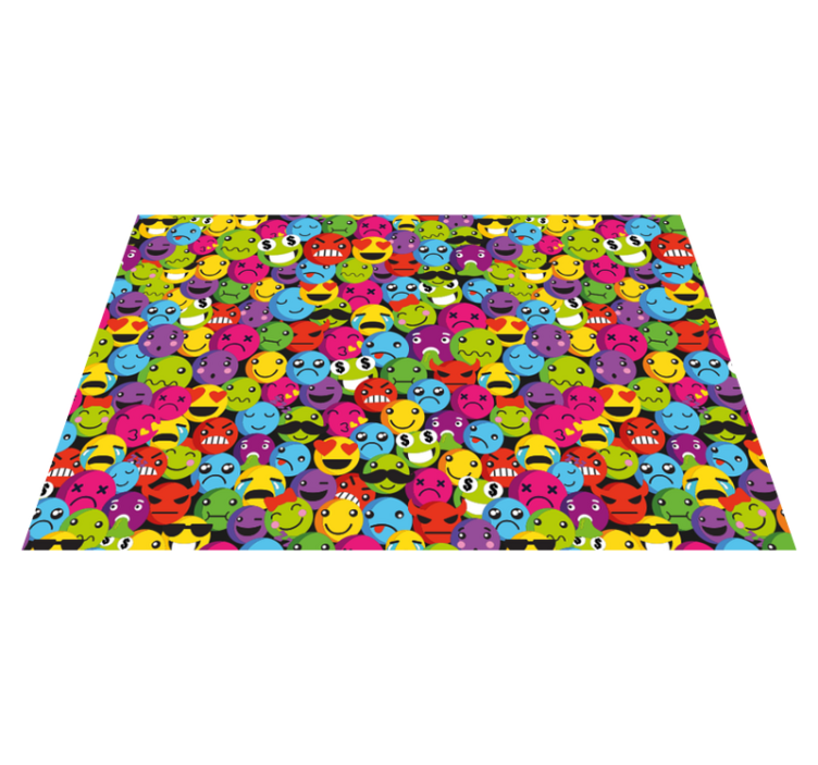 Emoji composition teen vinyl rug - TenStickers