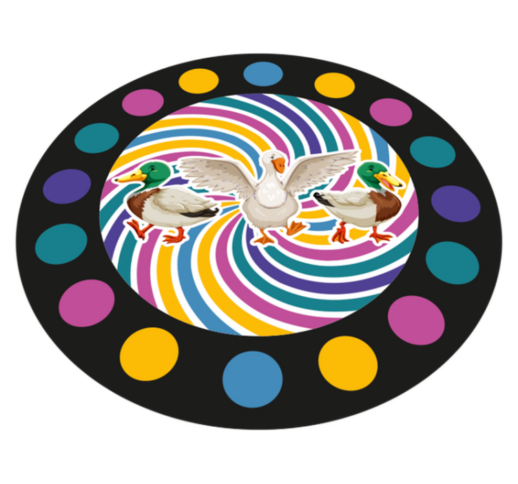 Duck duck goose circle game mat - TenStickers