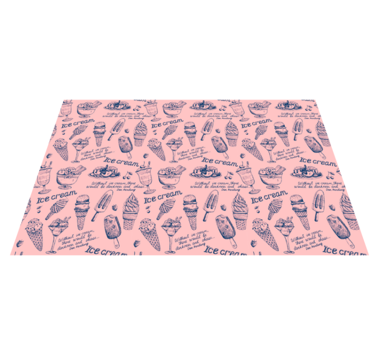 Ice cream delights kitchen vinyl rug - TenStickers