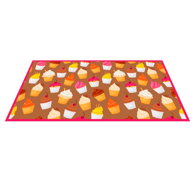 Cupcake delight kitchen vinyl rug - TenStickers