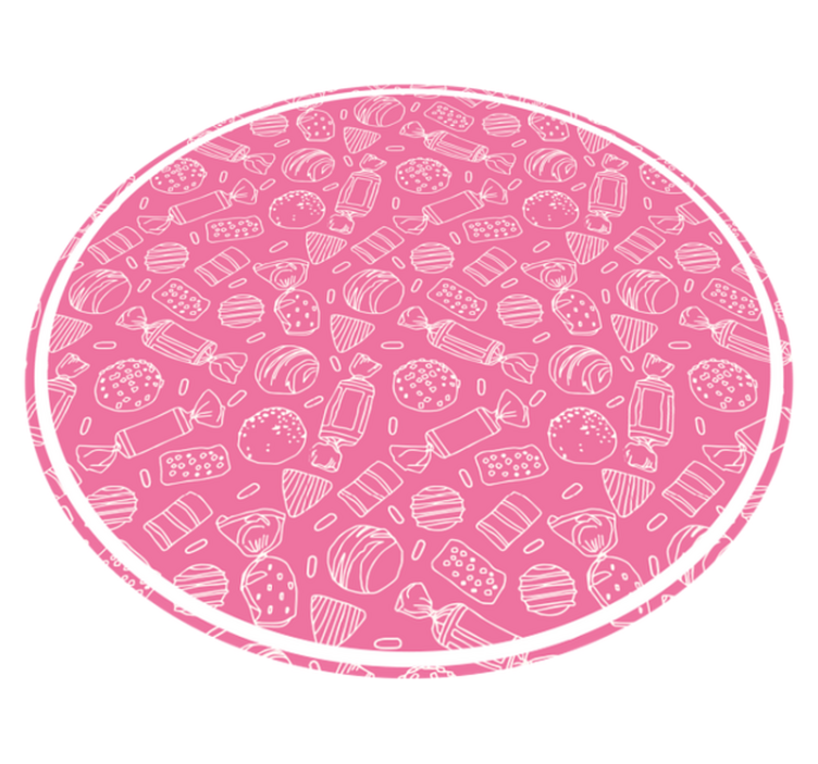 Cadny pink pattern vinyl rug - TenStickers
