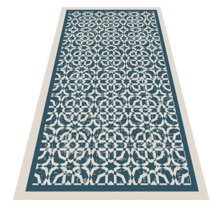 Intricate patterned style bedroom vinyl rug - TenStickers