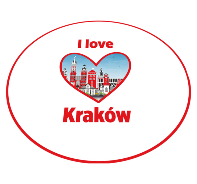 I love Kraków  custom rug. - TenStickers