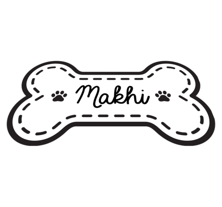 Dog bone shape custom vinyl rug - TenStickers