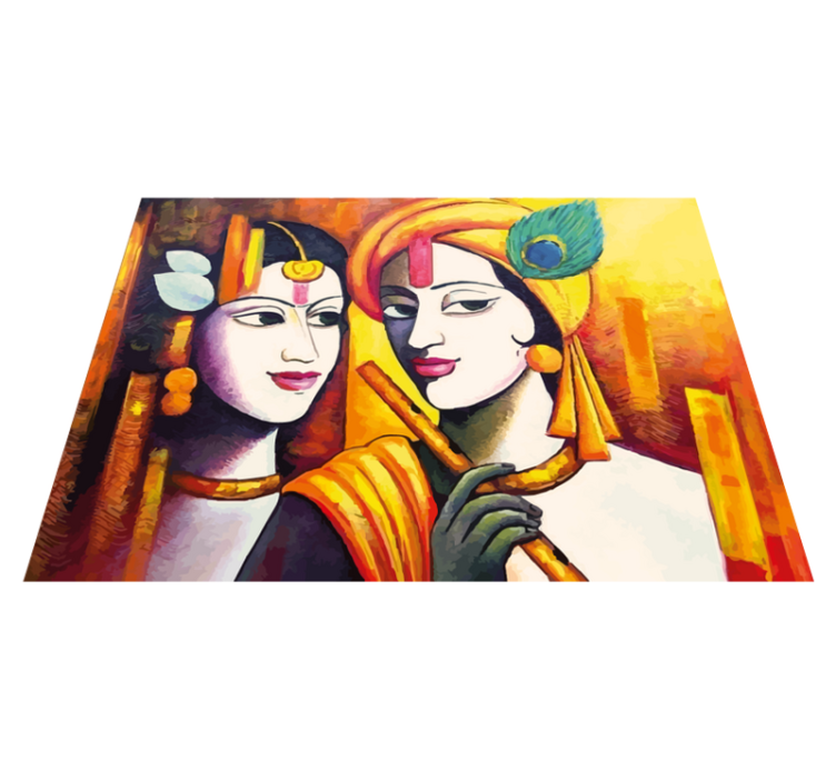 Cultural Essence living room vinyl rug - TenStickers