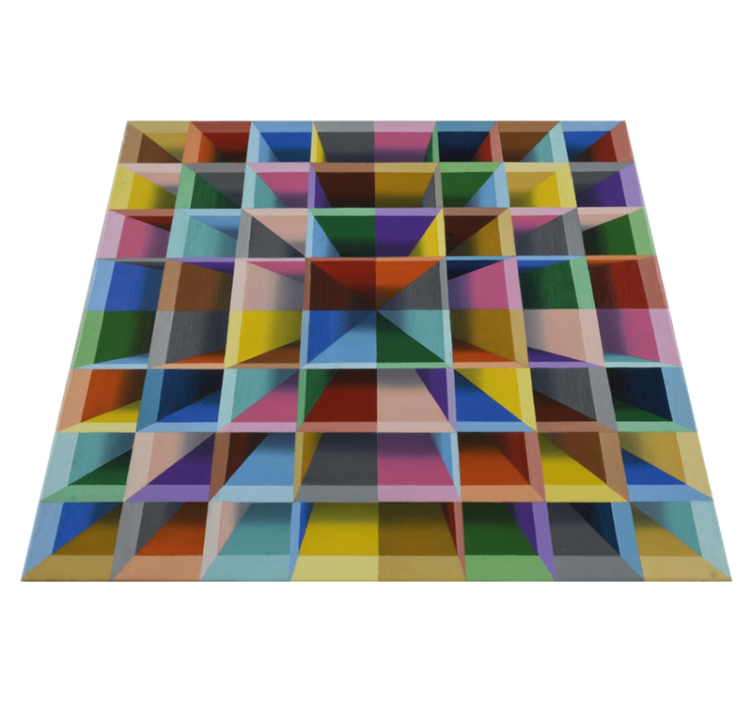 Lively geometry living room vinyl rug - TenStickers