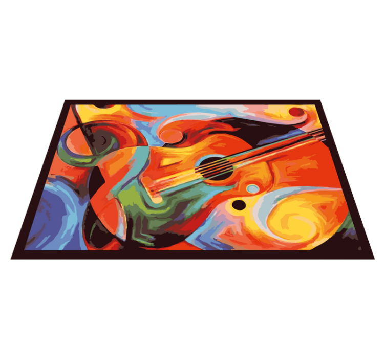 Musical colour smphony bedroom vinyl rug - TenStickers