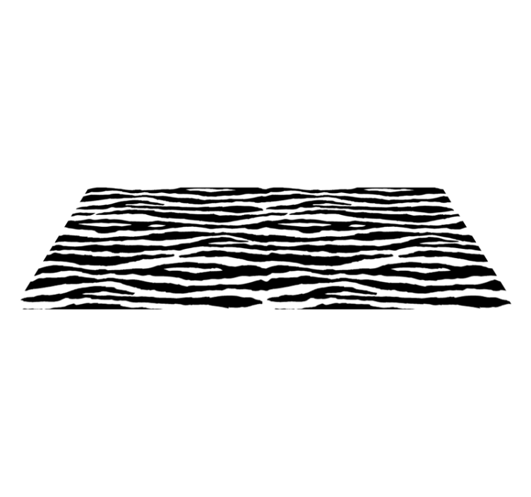 Chic Zebra Stripes animal print vinyl rug - TenStickers