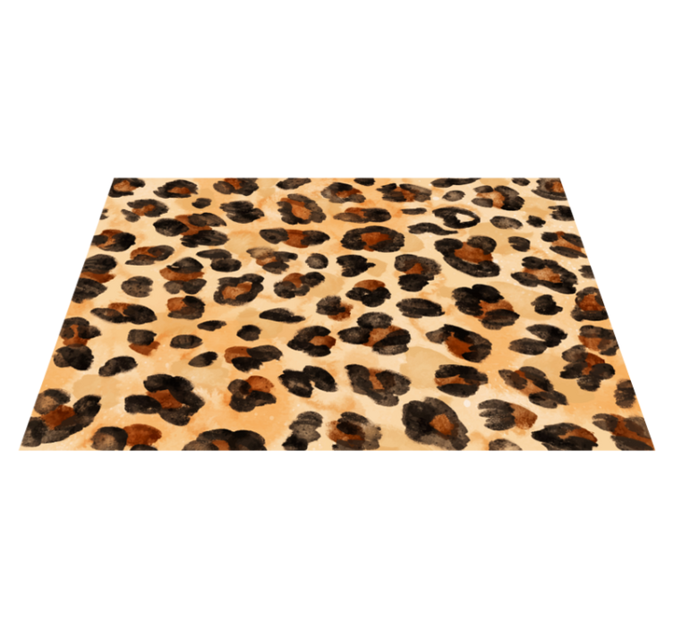 Leopard spots motif animal print vinyl rug - TenStickers