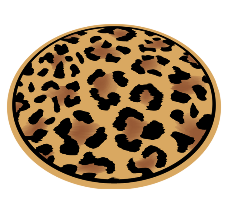 Wild Leopard Pattern animal print vinyl rug - TenStickers
