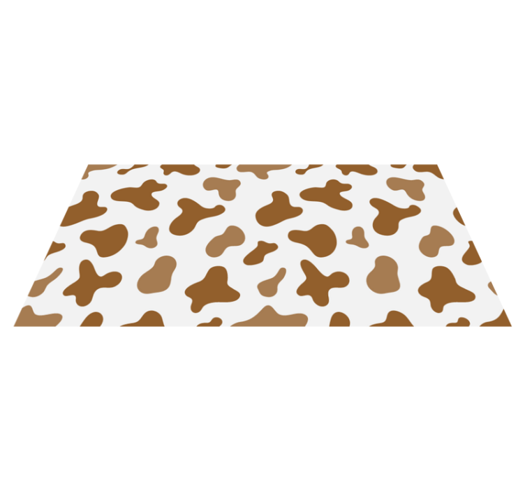 Brown cow spots animal print vinyl rug - TenStickers
