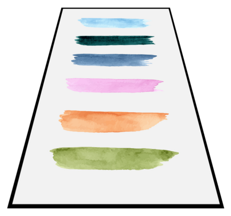 Watercolor Stripes minimalist vinyl rug - TenStickers