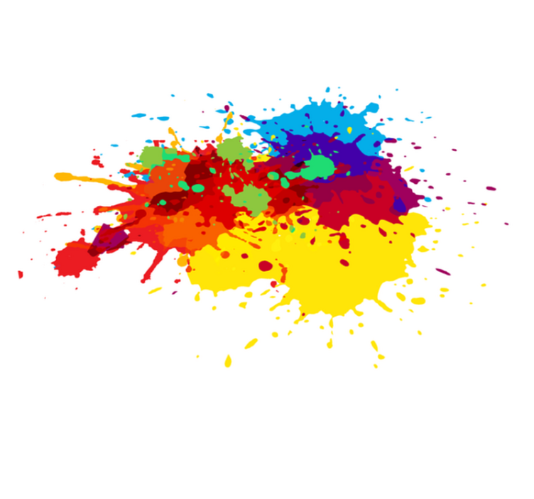 Splashes teen colorful vinyl rug - TenStickers