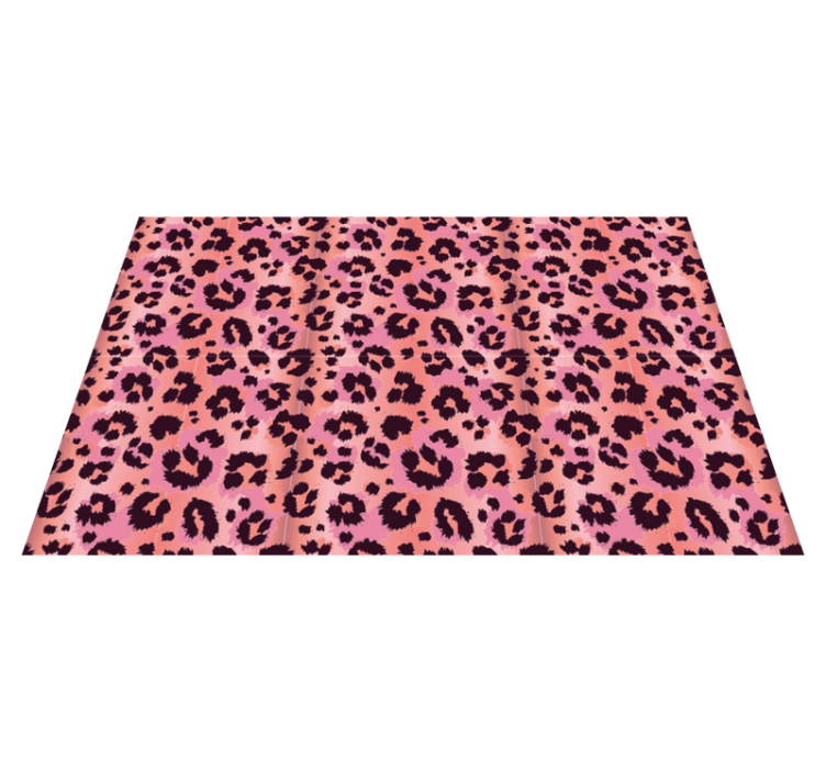 Pink leopard animal print vinyl rug - TenStickers