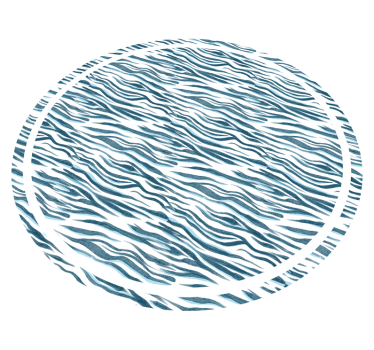 Stylish Zebra Wave animal print vinyl rug - TenStickers