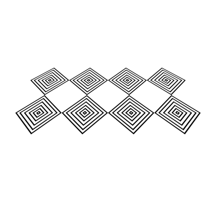 Concentric squares geometric vinyl rug - TenStickers