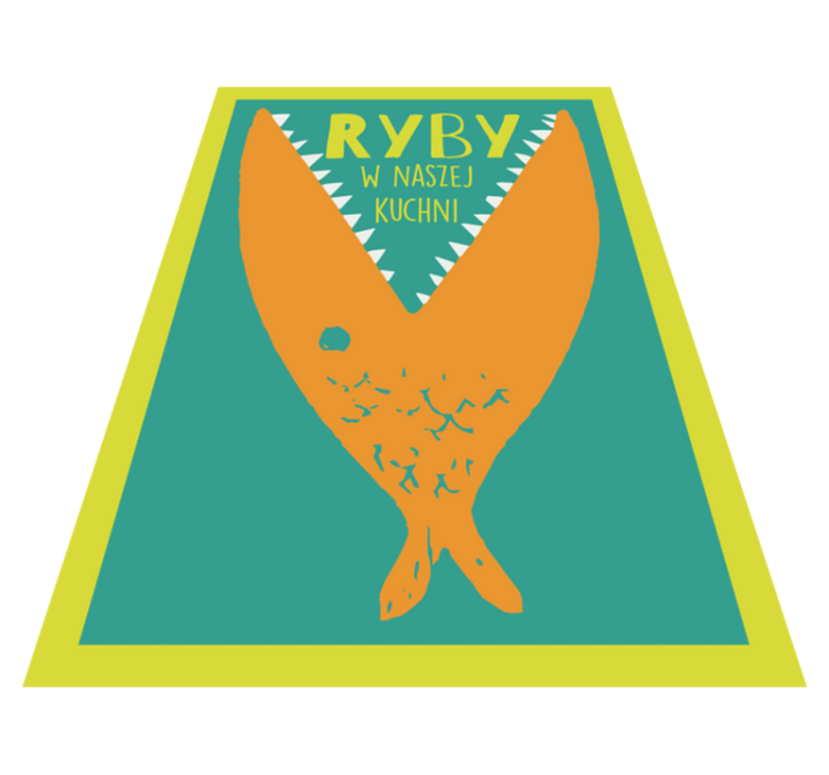 Fish culinary sign kitchen vinyl rug - TenStickers