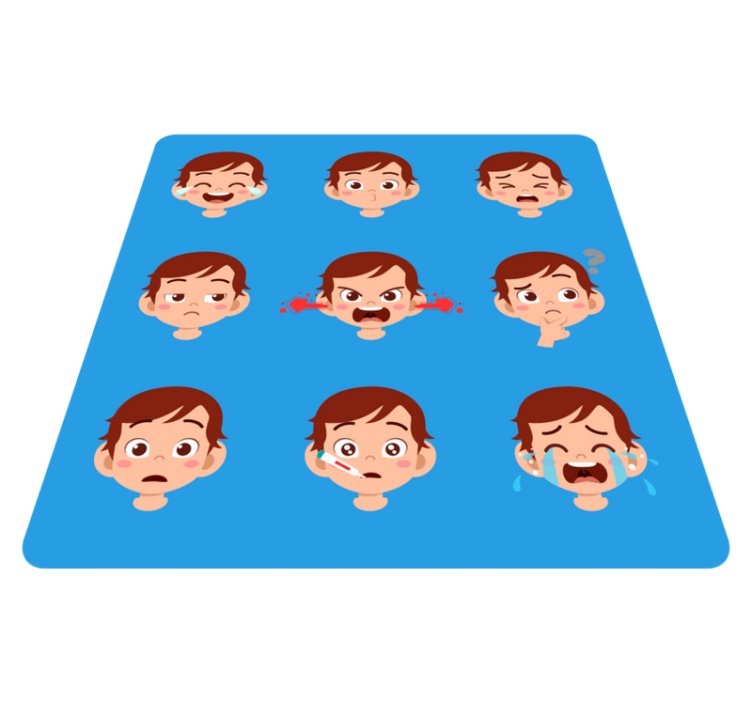 Children emotion kids vinyl rug - TenStickers