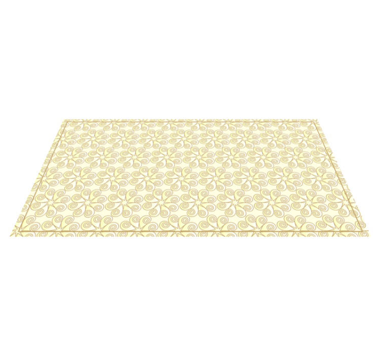 Elegant floral retro pattern vinyl rug - TenStickers