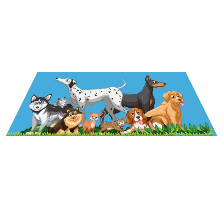Vinyl rug for dog gatherings - TenStickers