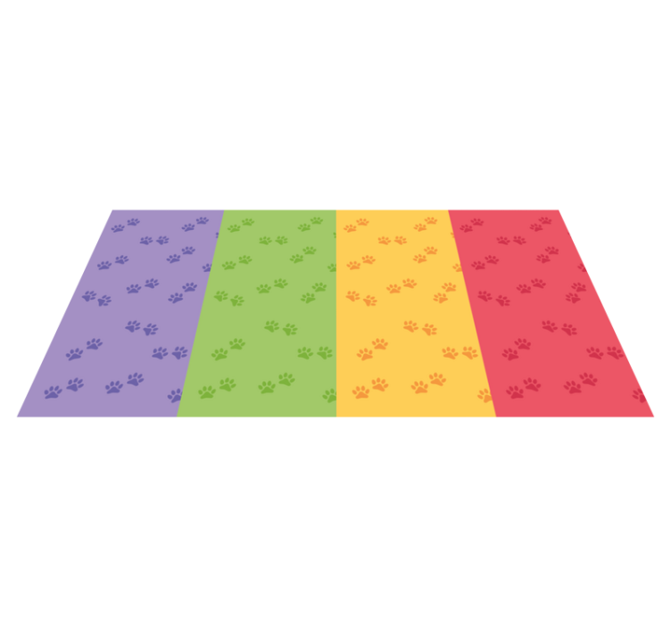 Paw Print Motif vinyl rug - TenStickers