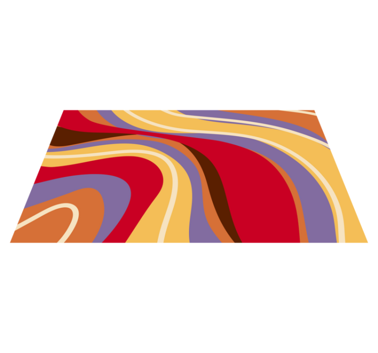 70's vintage pattern vintage rug - TenStickers